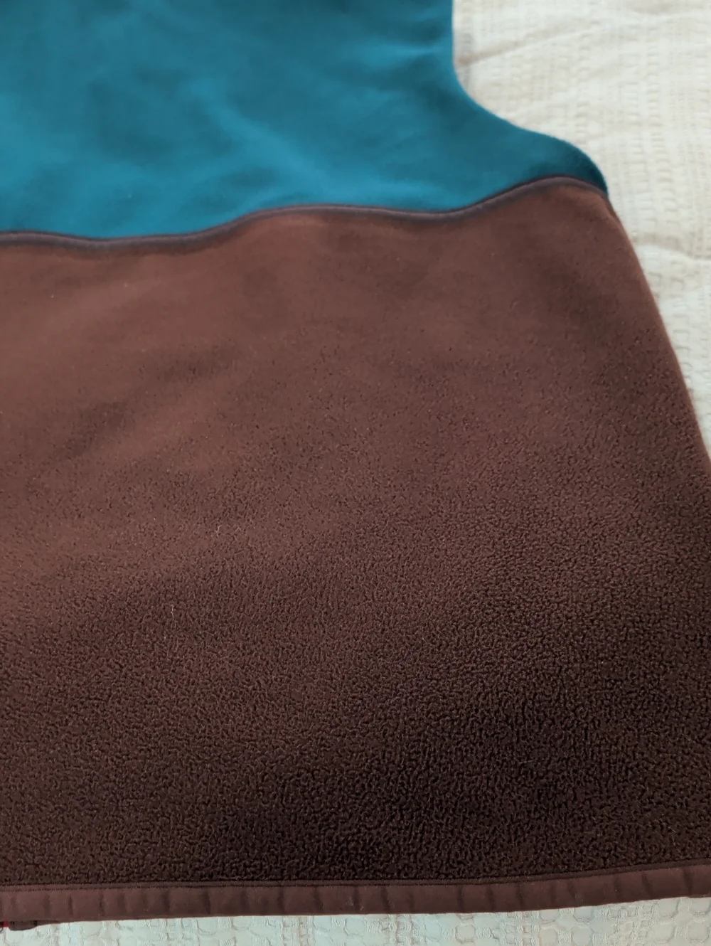 Cotopaxi Teal, Brown & Orange Zip Fleece Vest